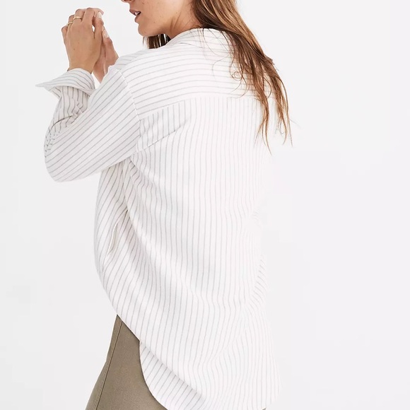 Madewell Flannel Sunday Shirt in stripe - Picture 3 of 6